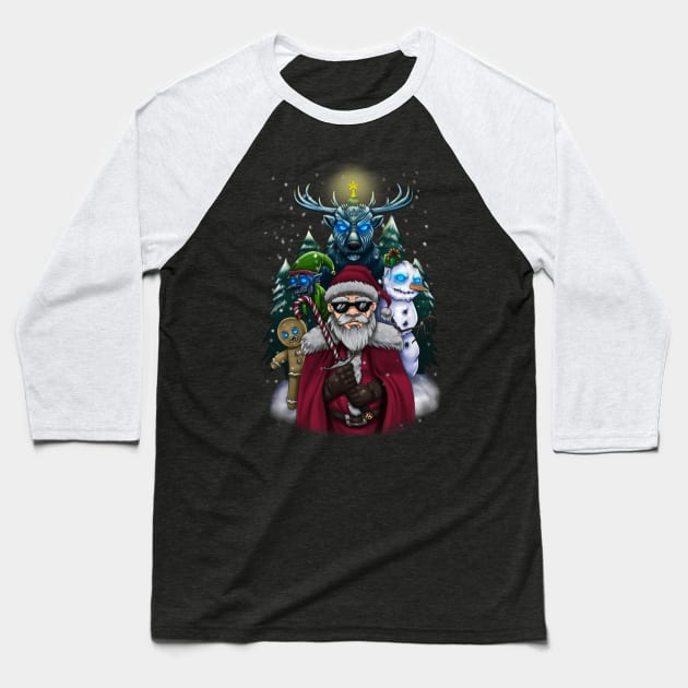 merry xmas Baseball T-Shirt by ekkimu